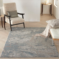 Nourison Rustic Textures Rus15 Light Grey/Blue Area Rug