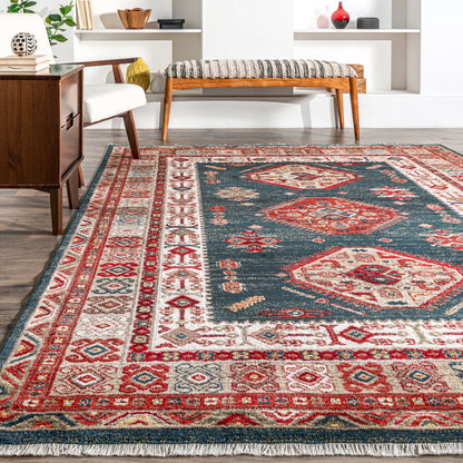 Nuloom Qiana Tribal Motif Nqi2146A Blue Area Rug