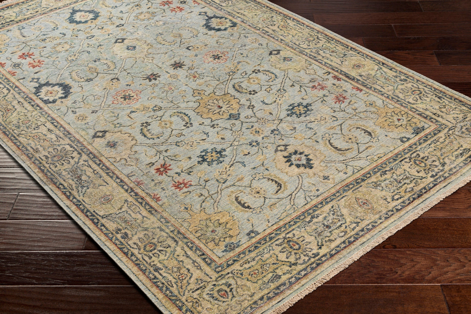 Surya Anatolia Any-2300 Dark Green, Olive, Khaki, Burnt Orange Rugs.