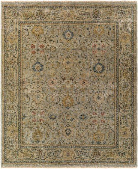 Surya Anatolia Any-2300 Dark Green, Olive, Khaki, Burnt Orange Rugs.