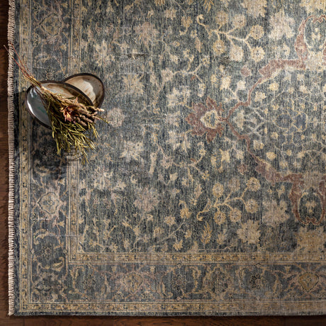 Surya Anatolia Any-2303 Charcoal, Olive, Khaki, Mauve Rugs.