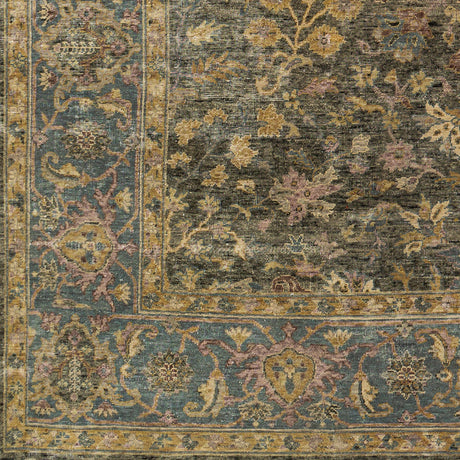 Surya Anatolia Any-2303 Charcoal, Olive, Khaki, Mauve Rugs.