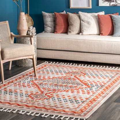 Nuloom Savanna Tribal Nsa2539A Rust Area Rug