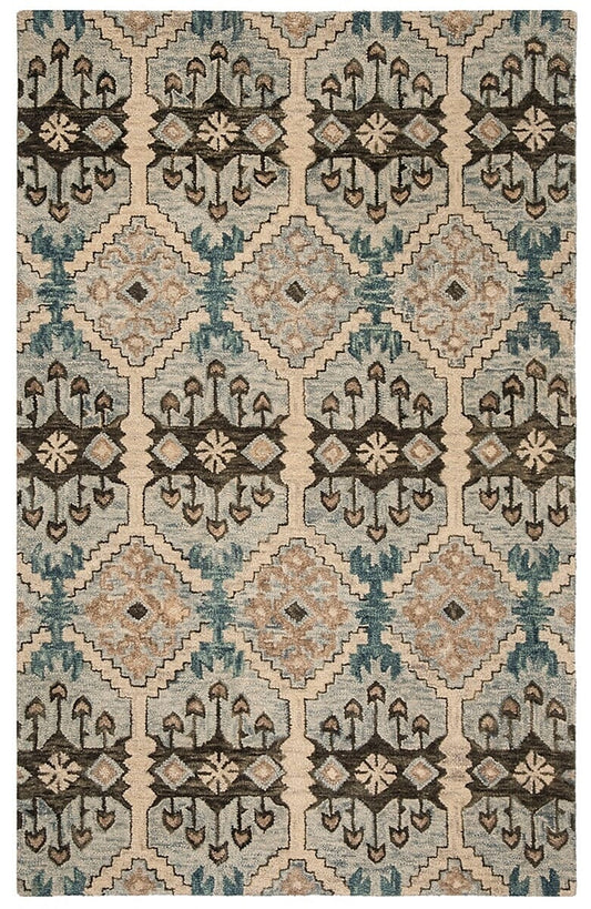 Safavieh Aspen Apn512M Light Blue / Cream Damask Area Rug