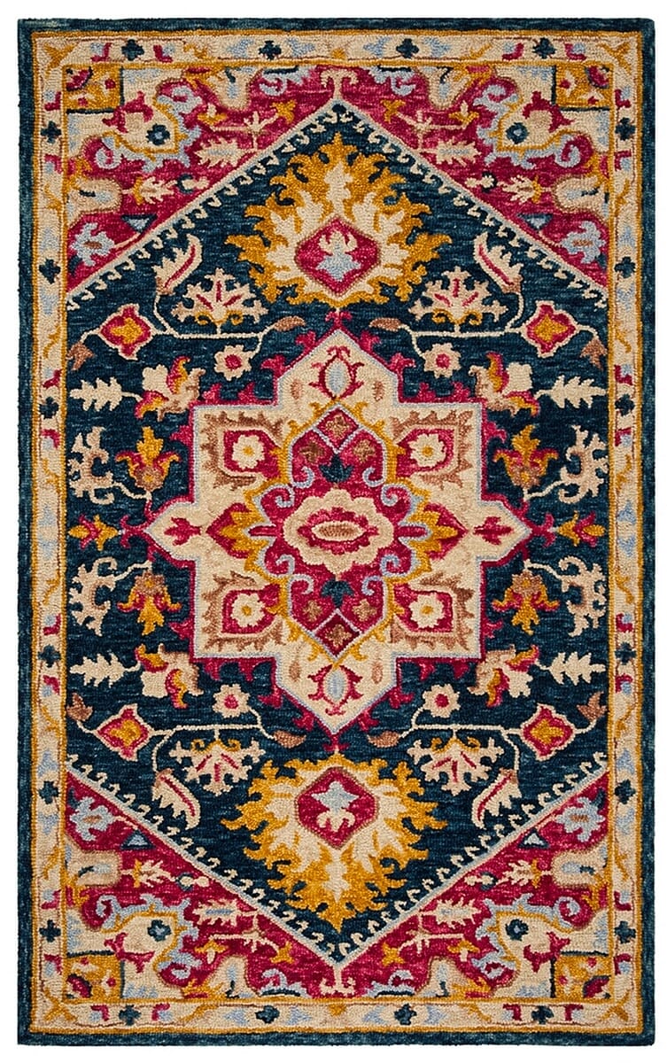 Safavieh Aspen Apn513N Navy / Fuchsia Area Rug