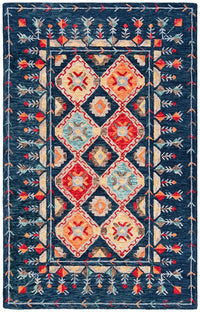 Safavieh Aspen Apn515N Navy / Orange Area Rug