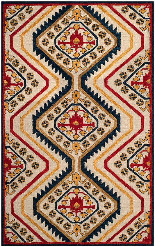 Safavieh Aspen Apn701A Ivory / Multi Southwestern Area Rug