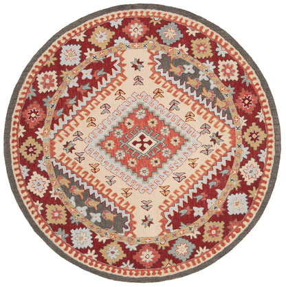 Safavieh Aspen Apn801Q Red / Ivory Southwestern Area Rug