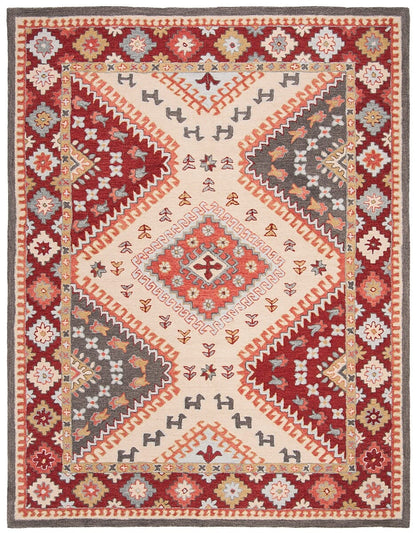 Safavieh Aspen Apn801Q Red / Ivory Southwestern Area Rug