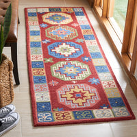 Safavieh Aspen Apn802Q Red / Blue Southwestern Area Rug