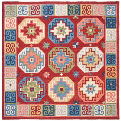 Safavieh Aspen Apn802Q Red / Blue Southwestern Area Rug