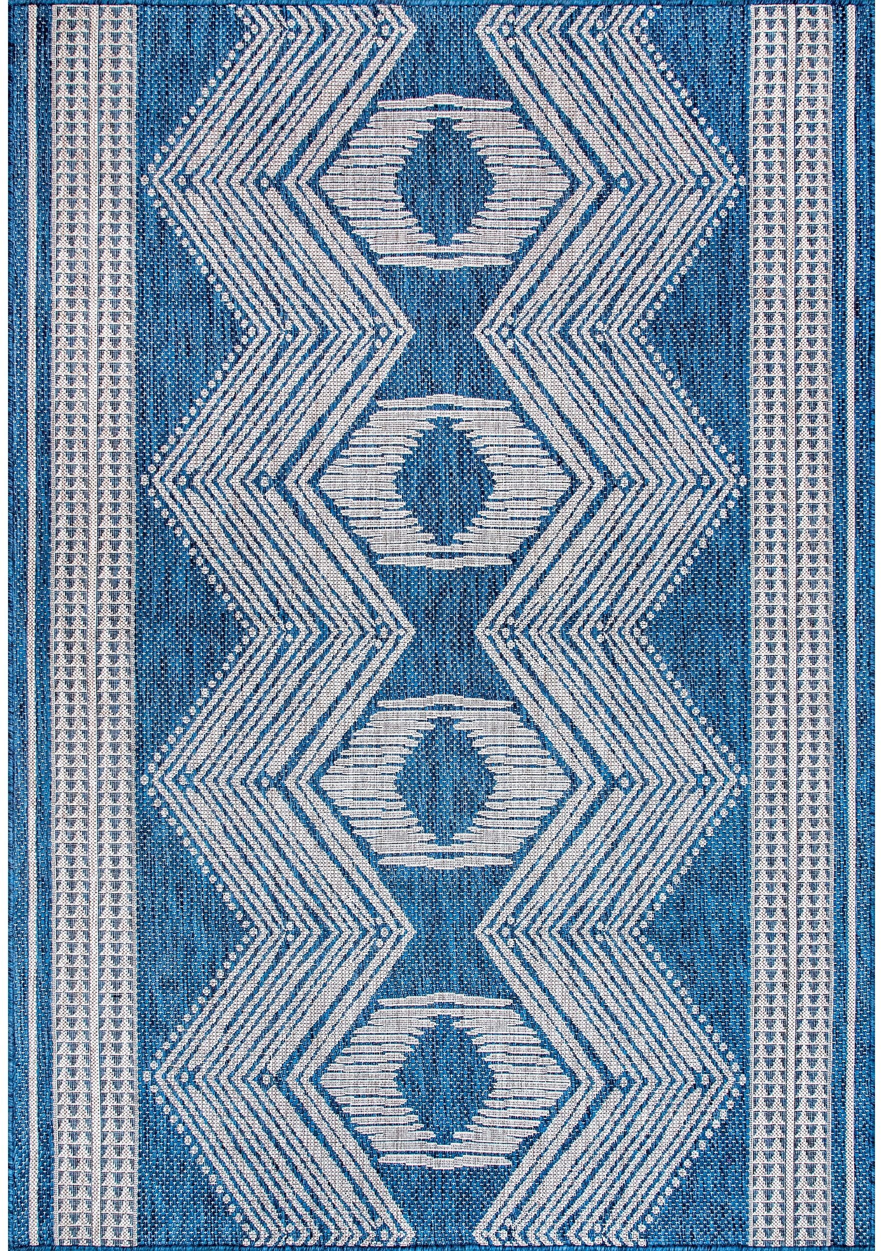 Nuloom Ranya Tribal Nra1766A Blue Area Rug