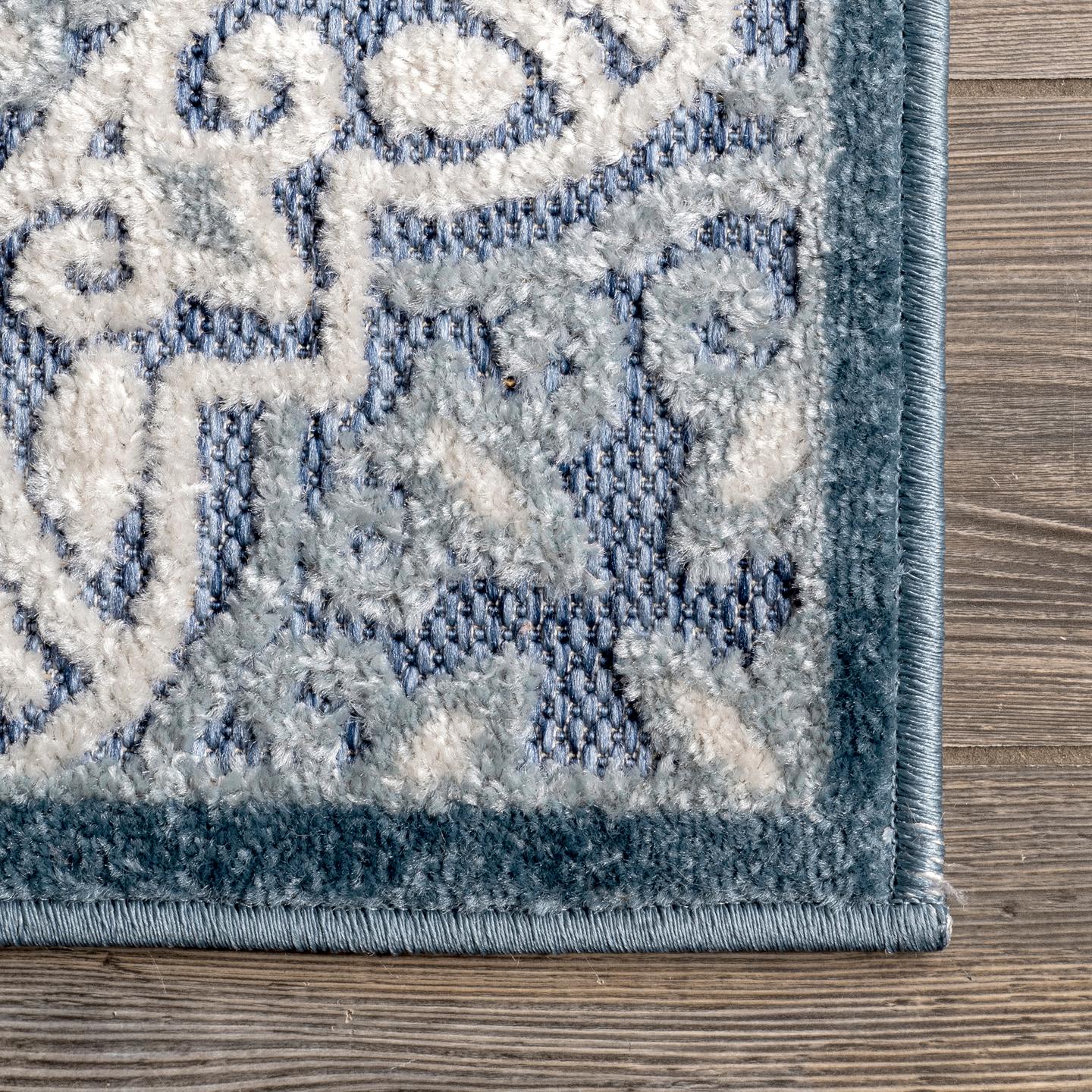 Nuloom Macie Snowflake Nma1558B Blue Area Rug