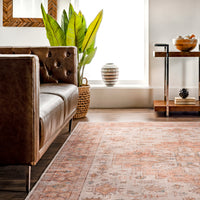 AreaRugs.com Wavaj Nwa1070A Peach Area Rug