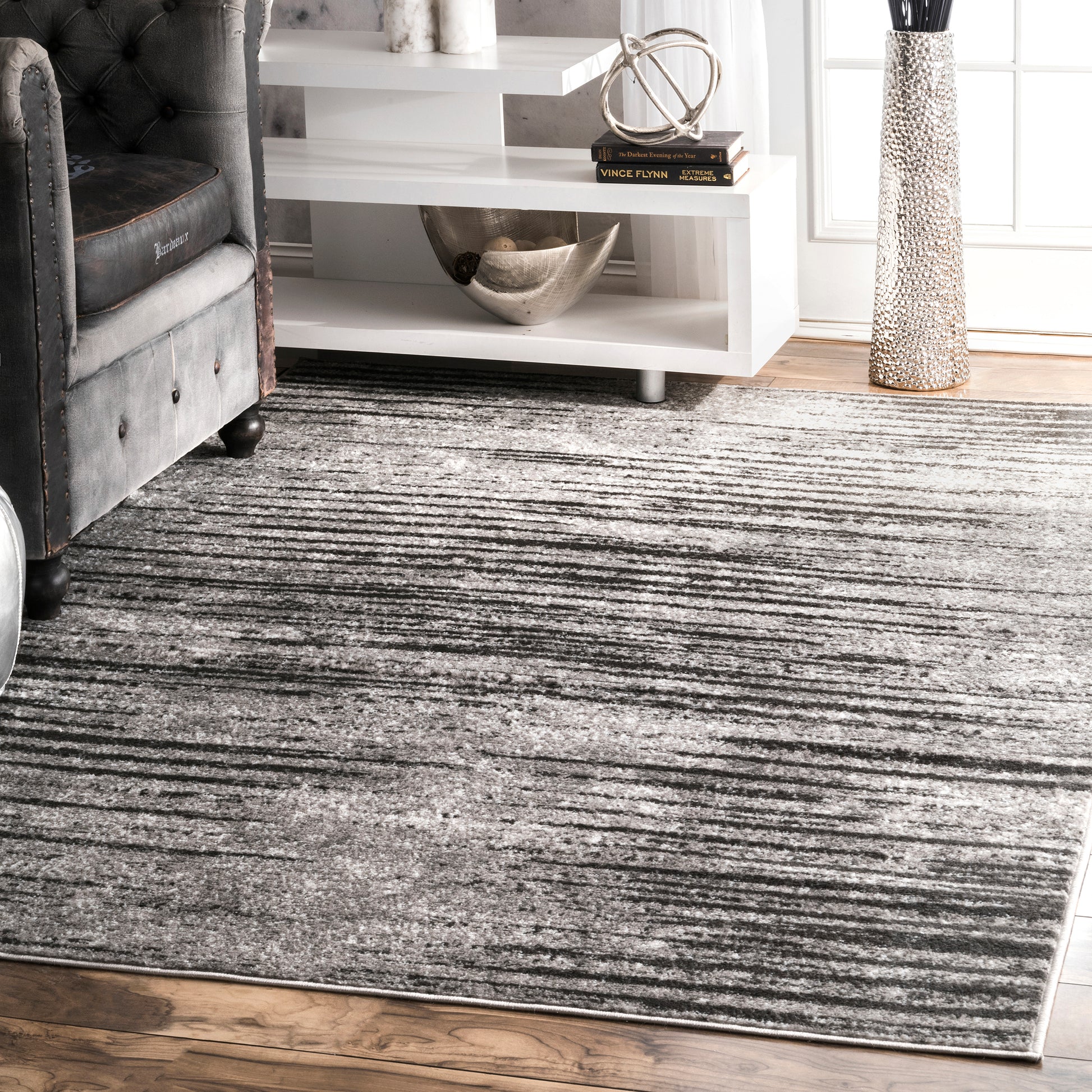 Nuloom Faded Elsa Nfa2464A Gray Area Rug