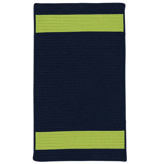 Colonial Mills Aurora Ar15 Navy Green Striped Area Rug