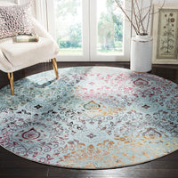 Safavieh Aria Ara172B Blue / Multi Damask Area Rug