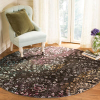 Safavieh Aria Ara172W Brown / Multi Damask Area Rug