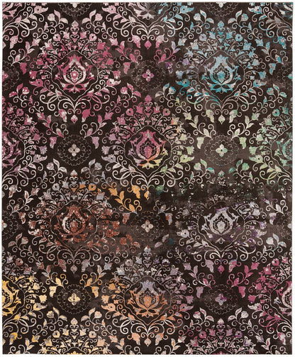 Safavieh Aria Ara172W Brown / Multi Damask Area Rug