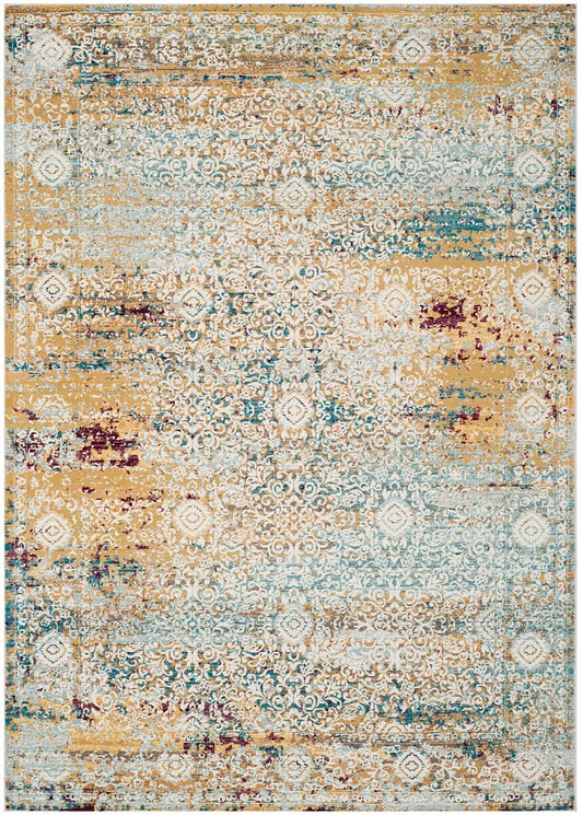 Safavieh Aria Ara183Y Yellow / Cream Vintage / Distressed Area Rug