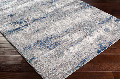 Surya Andorra Ard-2301 Medium Gray, Dark Blue, Charcoal, White Area Rug