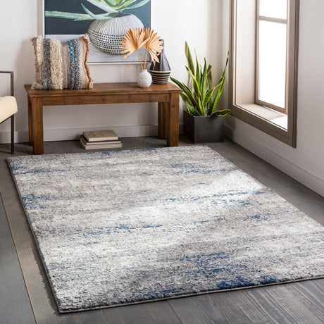 Surya Andorra Ard-2301 Medium Gray, Dark Blue, Charcoal, White Rugs.
