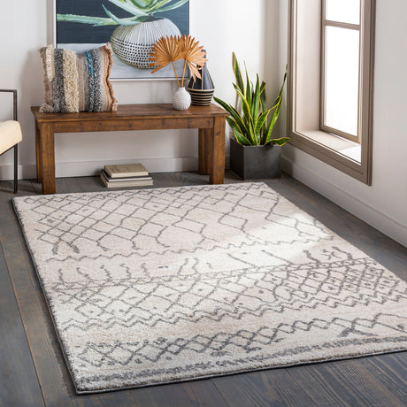 Surya Andorra Ard-2303 Medium Gray, Khaki, White, Charcoal Rugs.