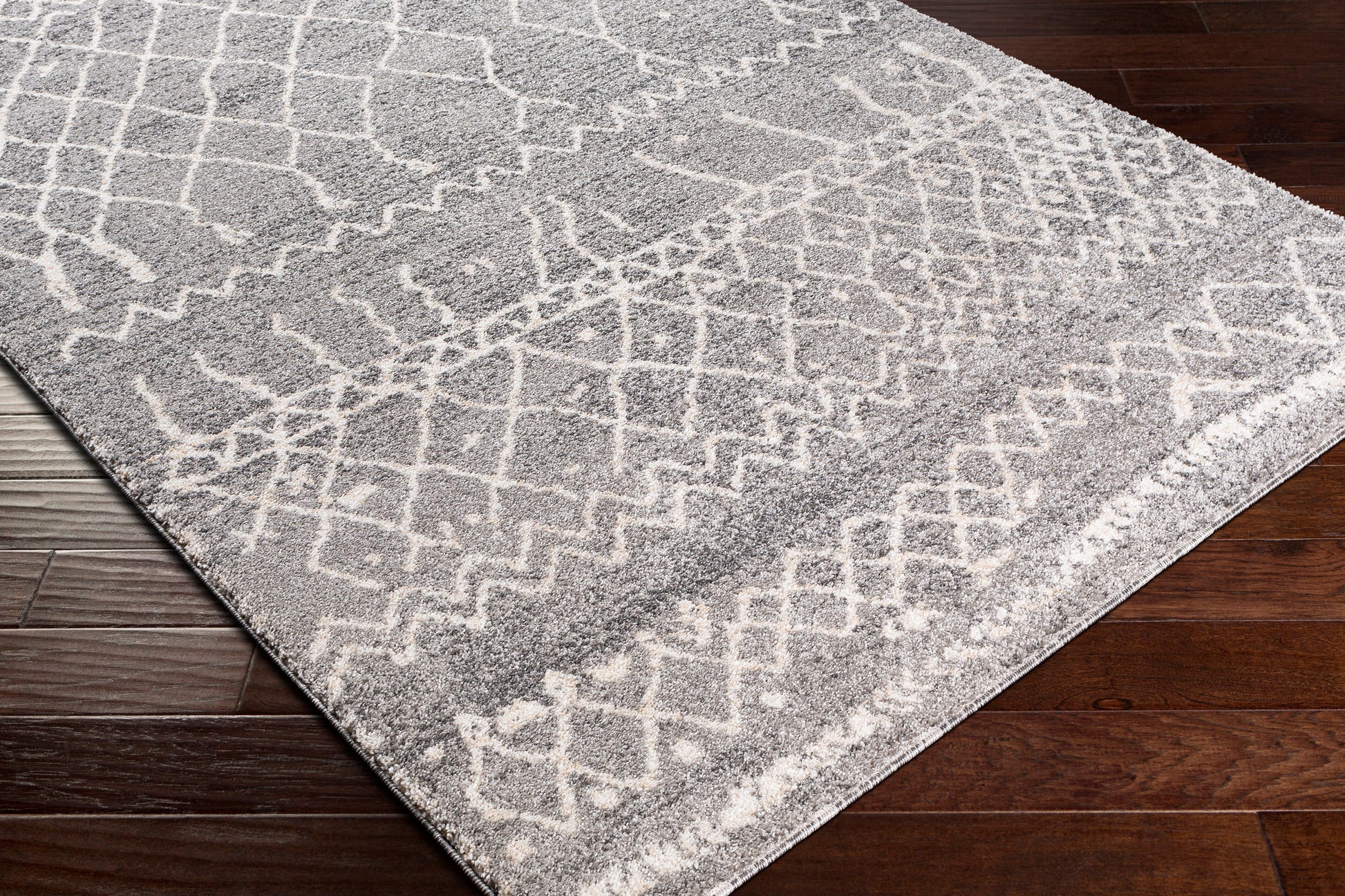 Surya Andorra Ard-2304 Medium Gray, White, Khaki, Charcoal Area Rug