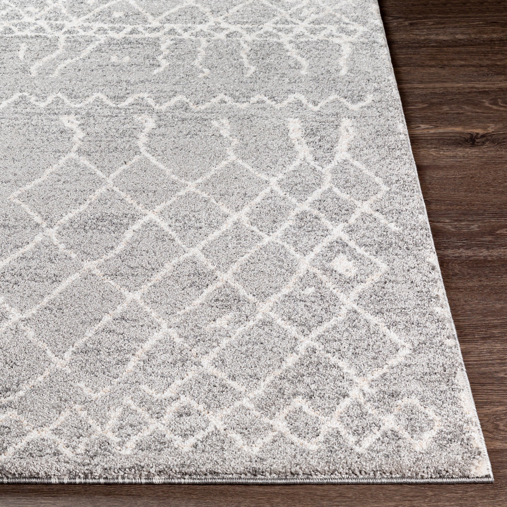 Surya Andorra Ard-2304 Medium Gray, White, Khaki, Charcoal Area Rug