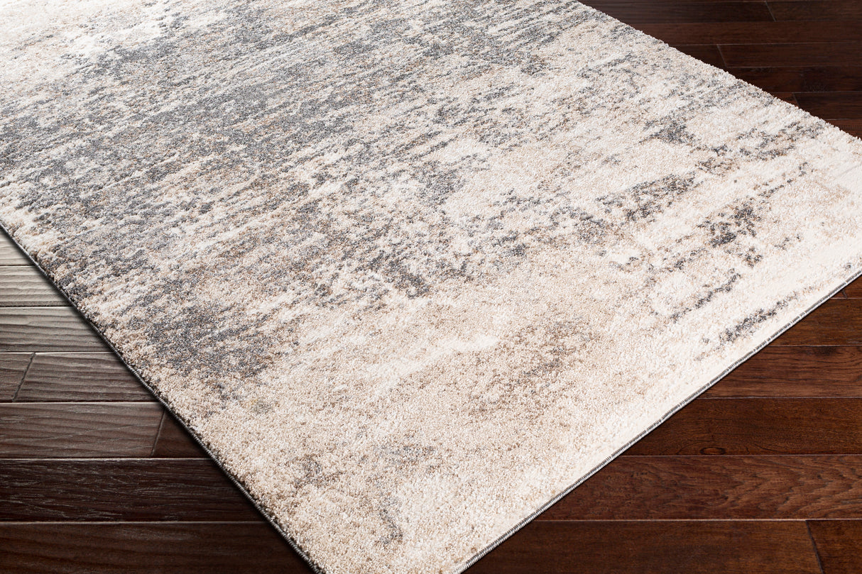 Surya Andorra Ard-2305 Charcoal, Medium Gray, White, Khaki Rugs.