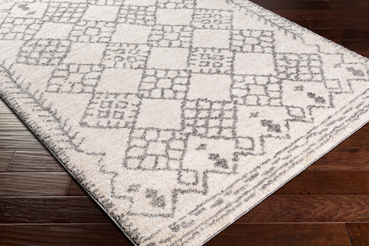 Surya Andorra Ard-2307 Medium Gray, Charcoal, White, Khaki Rugs.