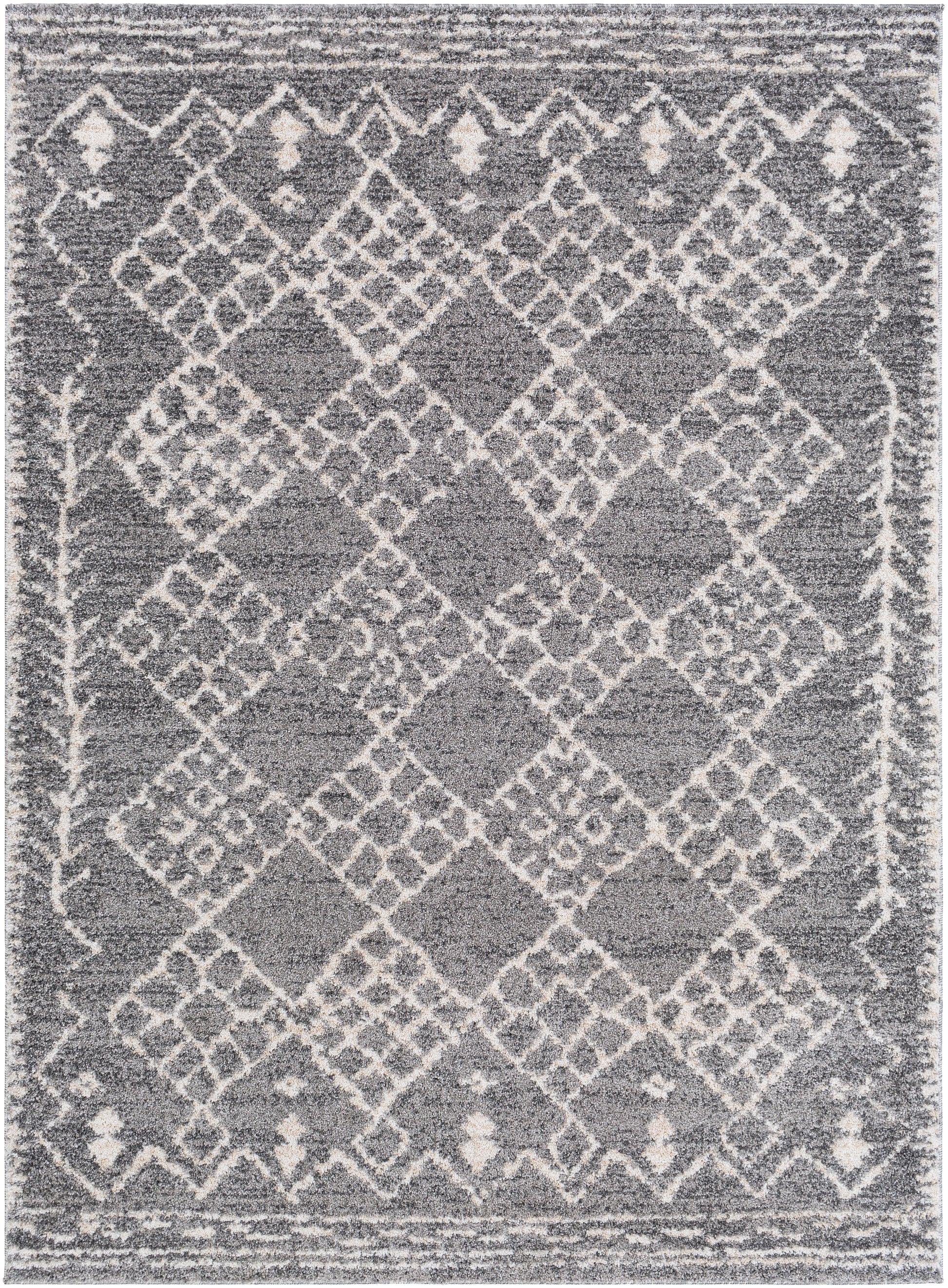 Surya Andorra Ard-2308 Medium Gray, Charcoal, White, Khaki Area Rug