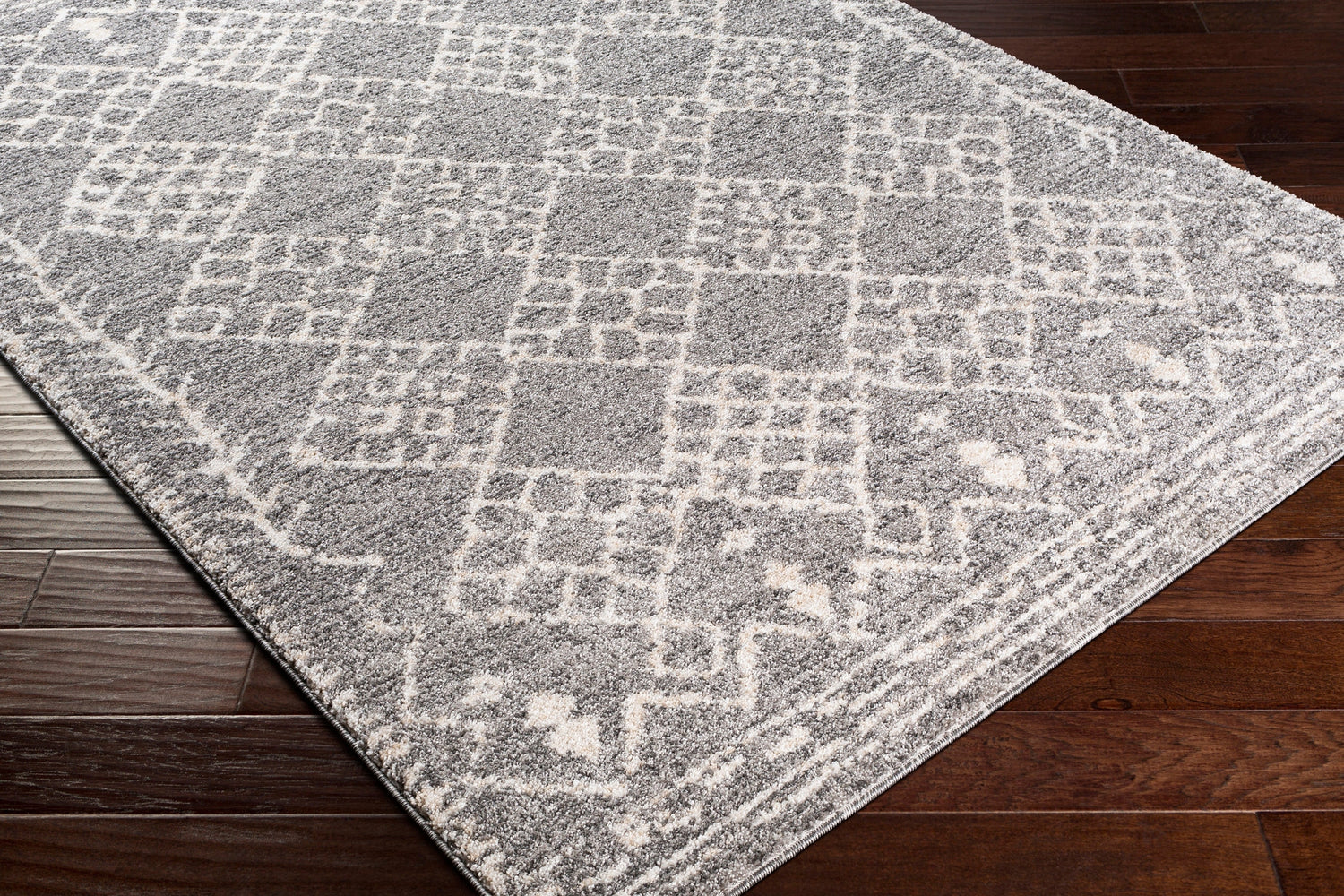 Surya Andorra Ard-2308 Medium Gray, Charcoal, White, Khaki Rugs.