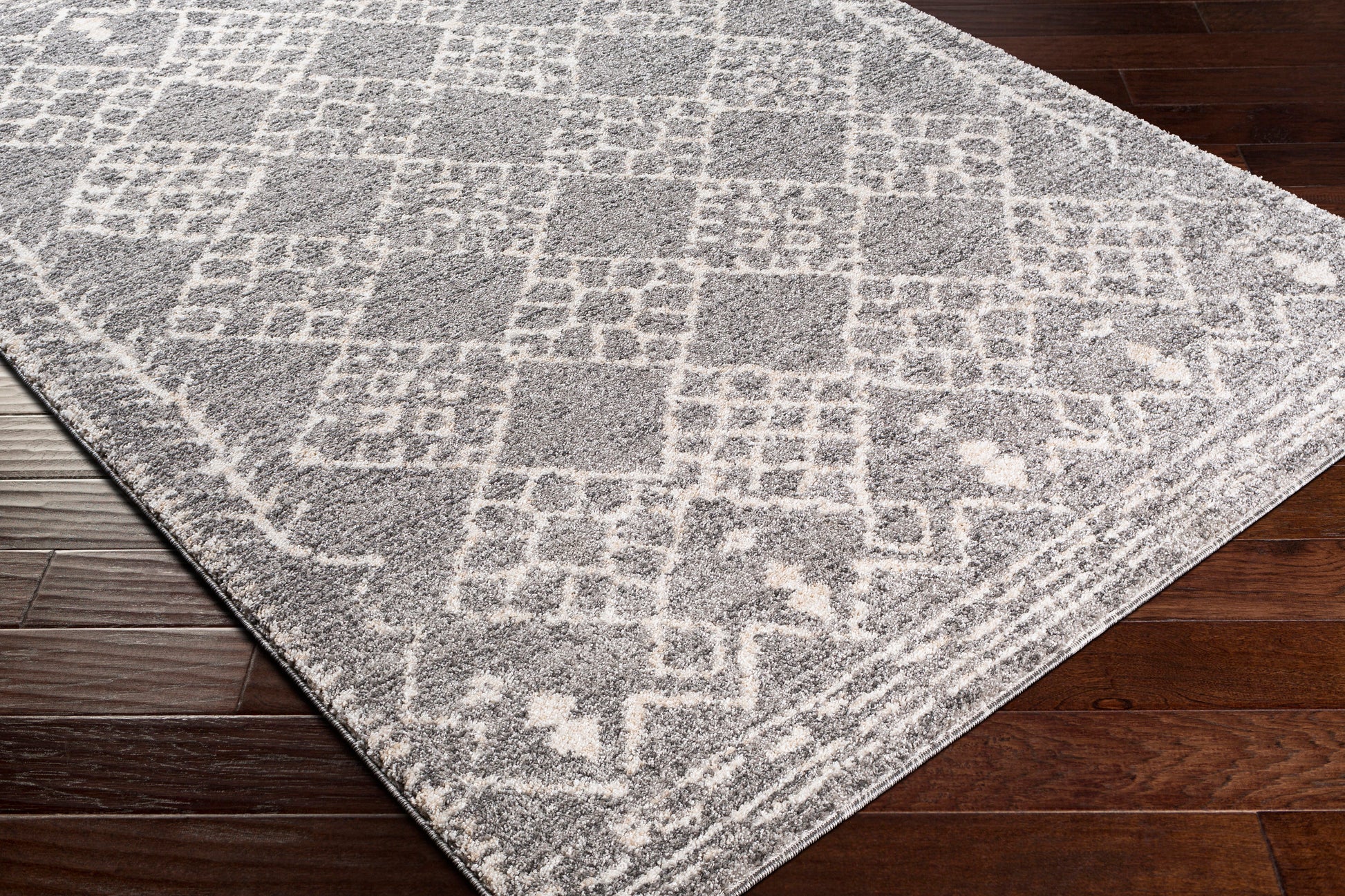 Surya Andorra Ard-2308 Medium Gray, Charcoal, White, Khaki Area Rug