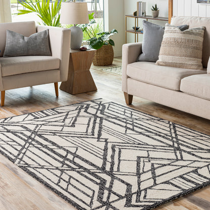 Surya Arsenal Arl-2301 Black, Cream Area Rug