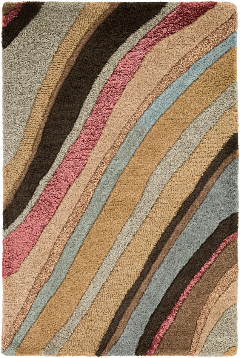 Surya Artist Studio art-229 Mushroom / Blue / Tan / Off White Rugs.