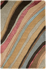 Surya Artist Studio art-229 Mushroom / Blue / Tan / Off White Rugs.