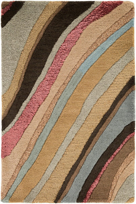 Surya Artist Studio art-229 Mushroom / Blue / Tan / Off White Rugs.