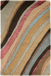 Surya Artist Studio Art-229 Dark Brown, Denim Geometric Area Rug