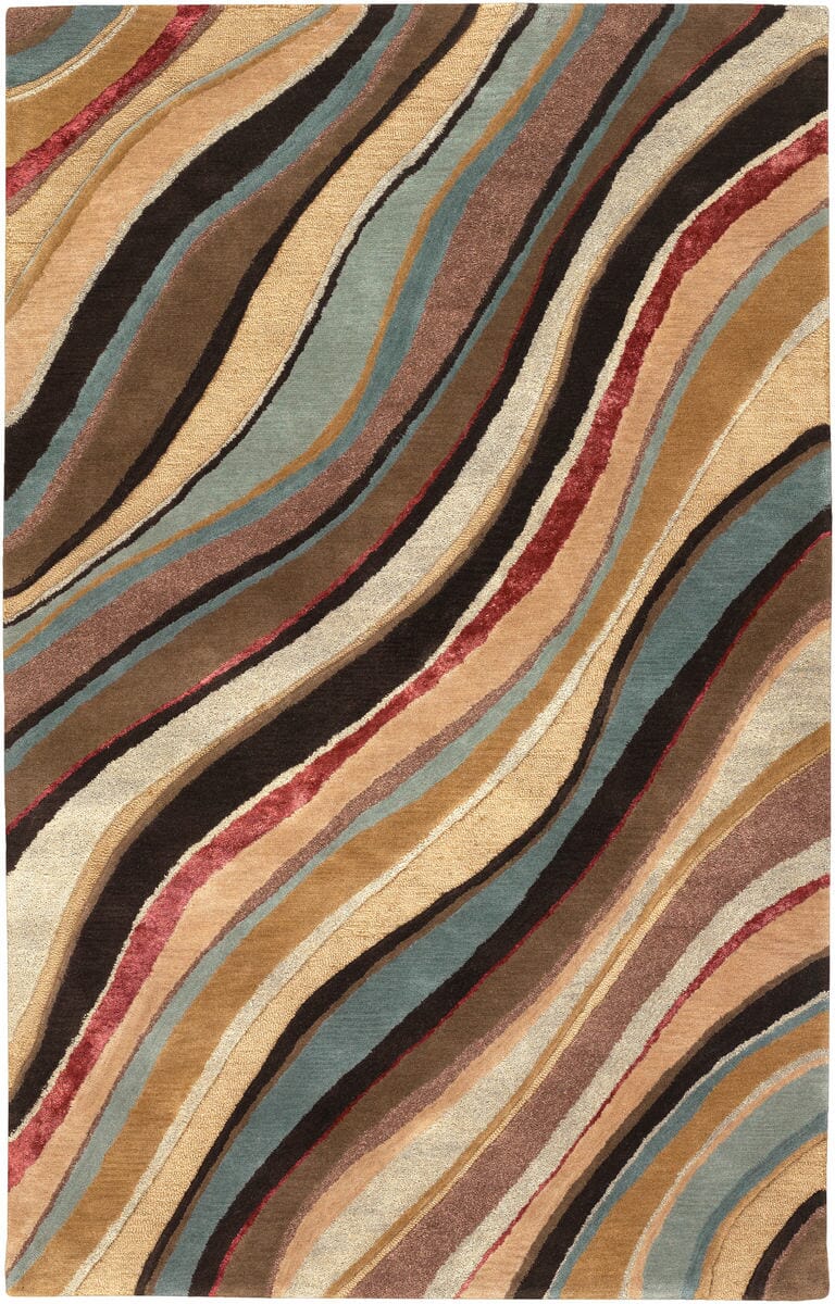 Surya Artist Studio art-229 Mushroom / Blue / Tan / Off White Rugs.
