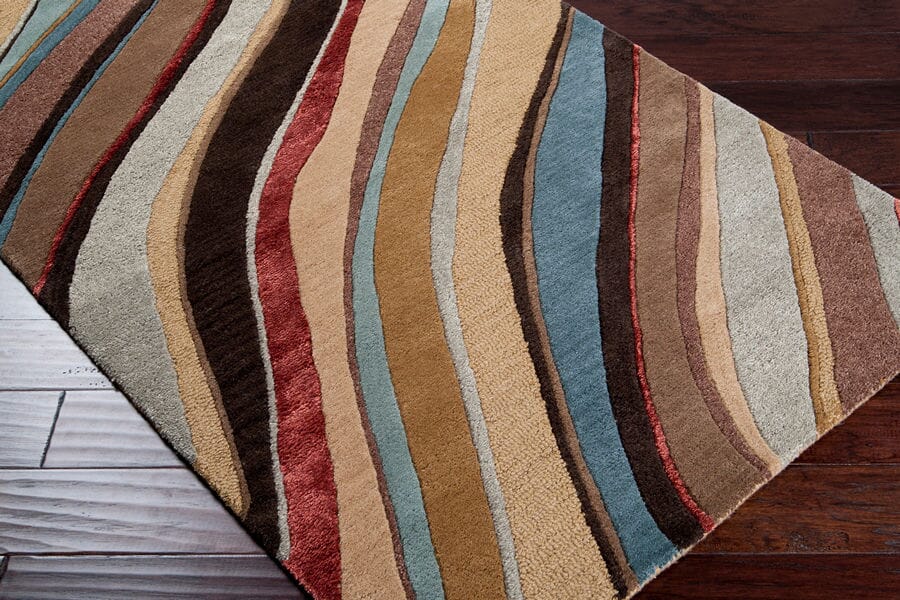 Surya Artist Studio art-229 Mushroom / Blue / Tan / Off White Rugs.