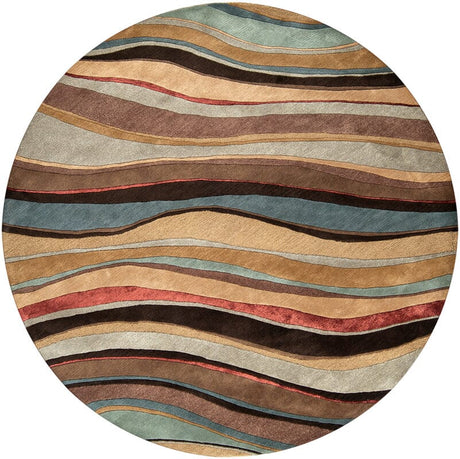 Surya Artist Studio art-229 Mushroom / Blue / Tan / Off White Rugs.
