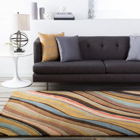 Surya Artist Studio art-229 Mushroom / Blue / Tan / Off White Rugs.