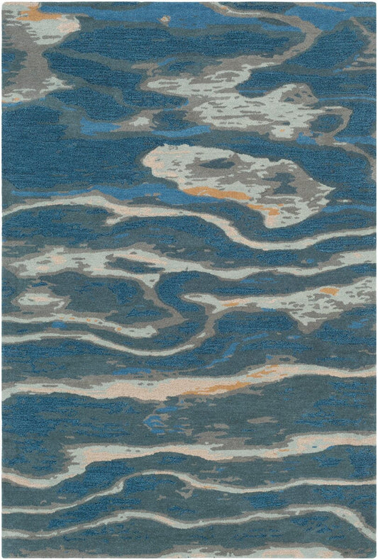 Surya Artist Studio Art-239 Navy, Sea Foam, Dark Brown, Beige Organic / Abstract Area Rug