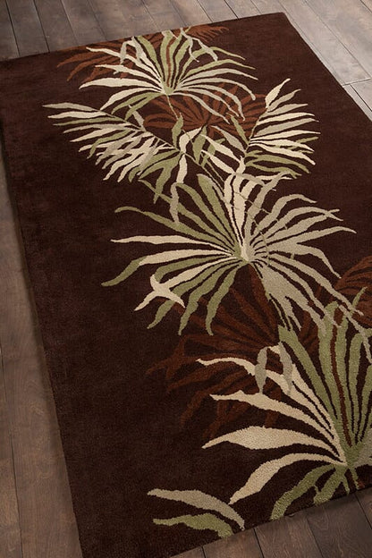 Chandra Aschera asc-6403 Brown Floral / Country Area Rug