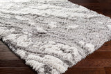 Surya Alta Shag Asg-2301 Medium Gray, Light Gray, White Rugs.