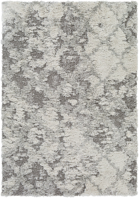 Surya Alta Shag Asg-2305 White, Light Gray, Medium Gray Rugs.