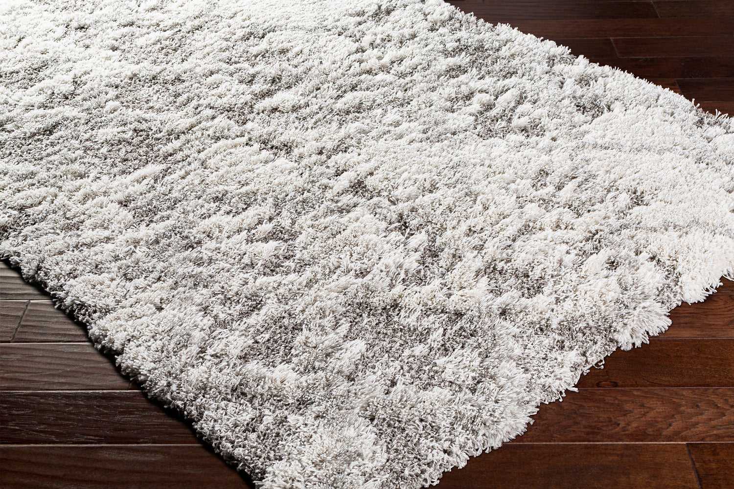 Surya Alta Shag Asg-2305 White, Light Gray, Medium Gray Rugs.