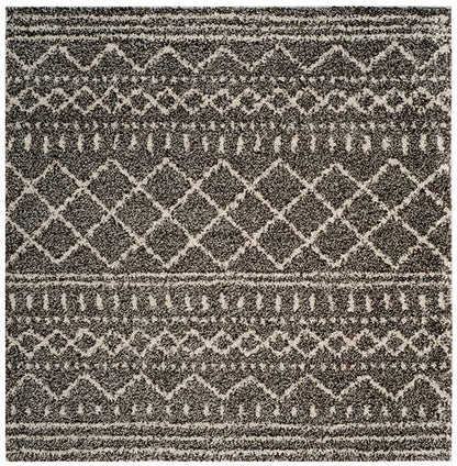 Safavieh Arizona Shag Asg741B Brown / Ivory Moroccan Area Rug