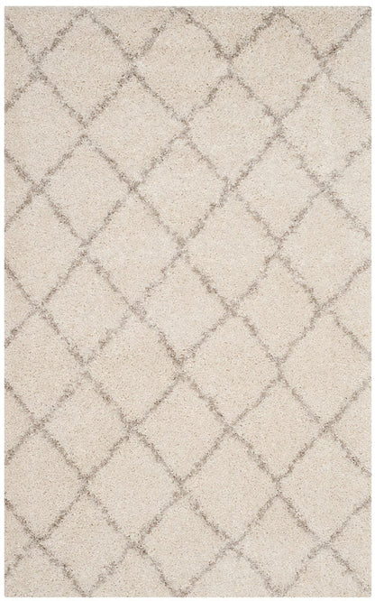 Safavieh Arizona Shag Asg742A Ivory / Beige Geometric Area Rug